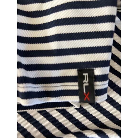 Ralph Lauren RLX Polo Shirt Compher Cup Blue Stripe Performance Preppy Men’s XL - Picture 8 of 9